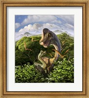 Framed Brachiosaurus with Young