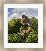 Framed Brachiosaurus with Young