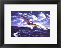 Framed Pteranodon Soars Over Waves