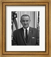 Framed President Lyndon B Johnson