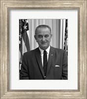 Framed President Lyndon B Johnson
