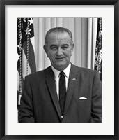 Framed President Lyndon B Johnson