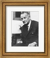 Framed Digitally Restored President Lyndon B Johnson