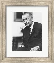 Framed Digitally Restored President Lyndon B Johnson