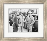 Framed Harry Truman with General Eisenhower and Hickey