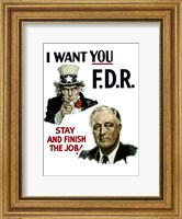 Framed Uncle Sam and President Franklin Roosevelt