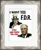 Framed Uncle Sam and President Franklin Roosevelt