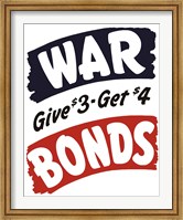 Framed World War II Bonds