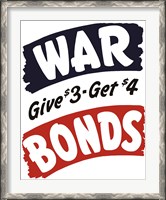 Framed World War II Bonds