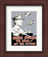 Framed General Douglas MacArthur and Bomber Planes