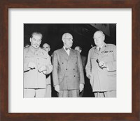 Framed Joseph Stalin, Harry Truman and Winston Churchill