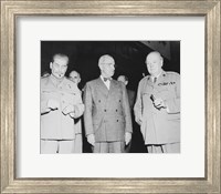 Framed Joseph Stalin, Harry Truman and Winston Churchill