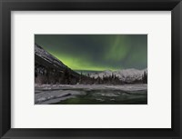 Framed Aurora Borealis over Annie Lake, Yukon, Canada