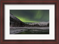 Framed Aurora Borealis over Annie Lake, Yukon, Canada