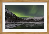 Framed Aurora Borealis over Annie Lake, Yukon, Canada