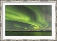Framed Aurora Borealis over Fish Lake