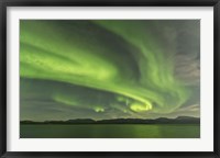 Framed Aurora Borealis over Fish Lake