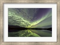Framed Aurora Borealis over Schwatka Lake