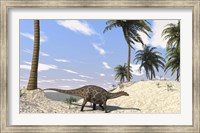 Framed Dicraeosaurus in a Prehistoric Environment