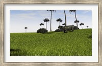 Framed Lystrosaurus in a Grassy Field