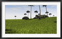 Framed Lystrosaurus in a Grassy Field