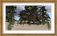 Framed Brown Einiosaurus