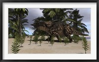 Brown Einiosaurus Framed Print