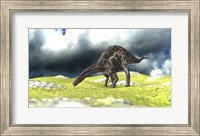 Framed Dicraeosaurus Grazing