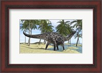 Framed Dicraeosaurus in Shallow Water