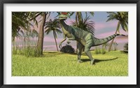Dilophosaurus Hunting Framed Print