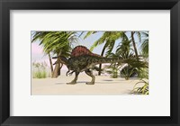 Framed Spinosaurus Hunting for Food