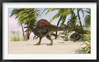 Framed Spinosaurus Hunting for Food