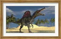 Framed Spinosaurus Hunting for its Next Meal