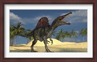 Framed Spinosaurus Hunting for its Next Meal