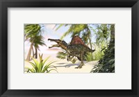 Framed Spinosaurus Hunting for Meal