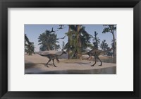 Framed Two Gigantoraptors