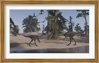Framed Two Gigantoraptors