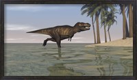 Framed Tyrannosaurus Rex Hunting in Water