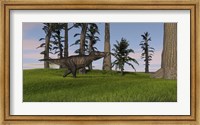 Framed Tyrannosaurus Rex in Grass