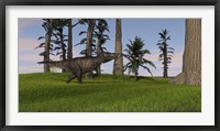 Framed Tyrannosaurus Rex in Grass