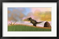 Framed Tyrannosaurus Rex in Grasslands