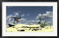 Framed Utahraptor Bellows a Loud Roar