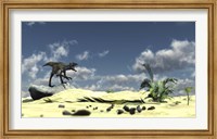 Framed Utahraptor Bellows a Loud Roar