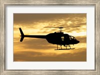 Framed Bell 206 utility helicopter