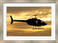 Framed Bell 206 utility helicopter