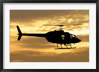 Framed Bell 206 utility helicopter