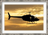Framed Bell 206 utility helicopter