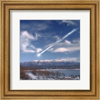Framed Large Meteor Entering Earth