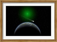 Framed Comet Passing Alien World