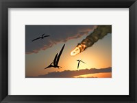 Framed Pteranodons in Flight
